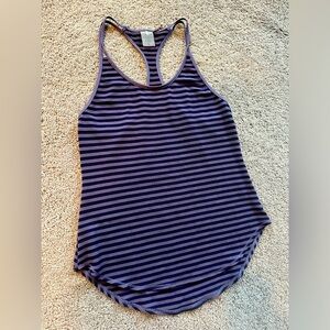 CAILA Move Racerback Tank Size Sm Purple striped athleisure tank top